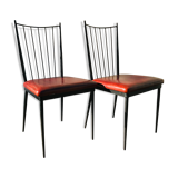 Pair of vintage leather seating chairs