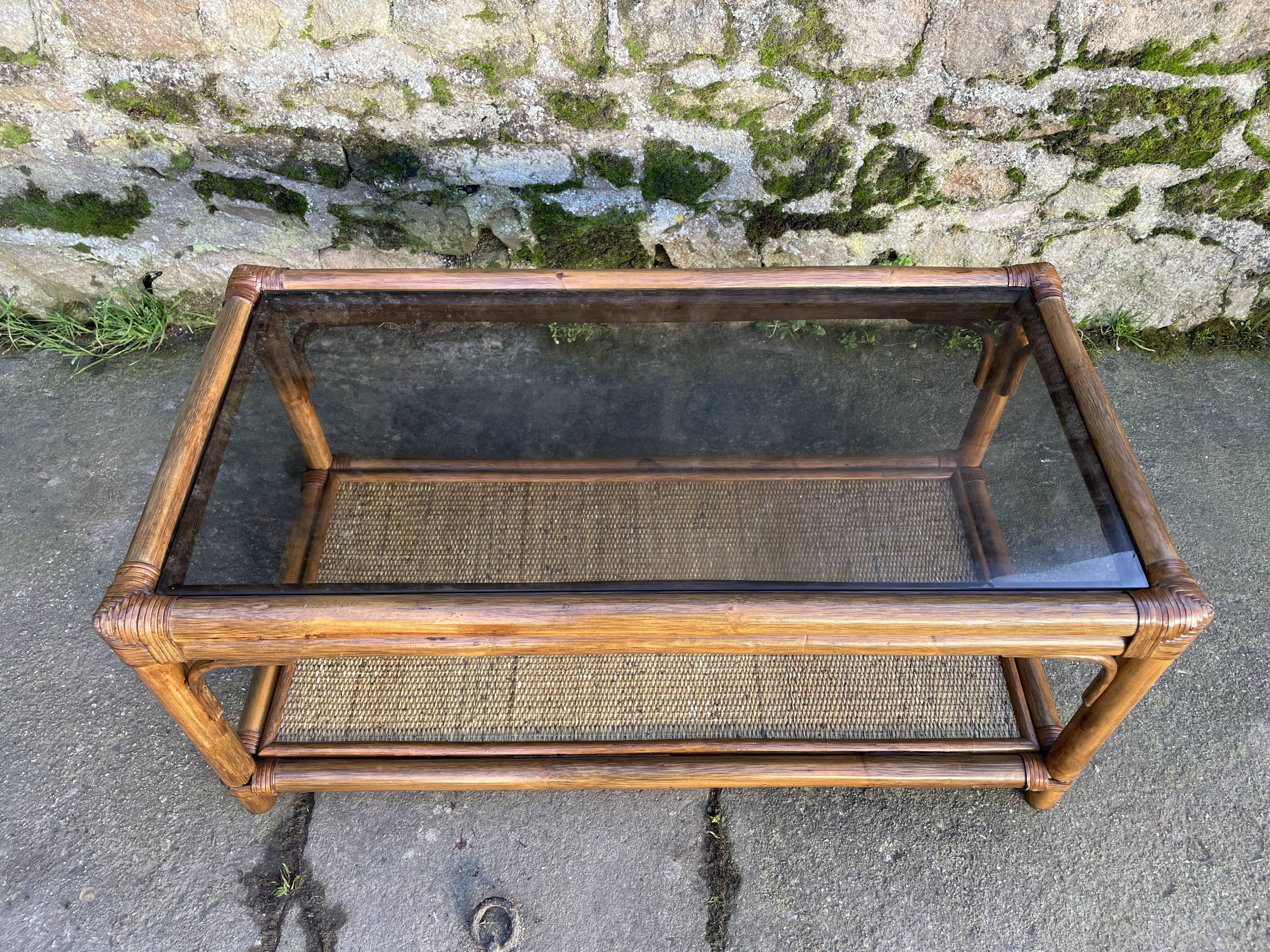 Roche Bobois bamboo coffee table