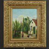 Pair of “Country Scenes” Paintings, signed A. Minne – Late 19th century