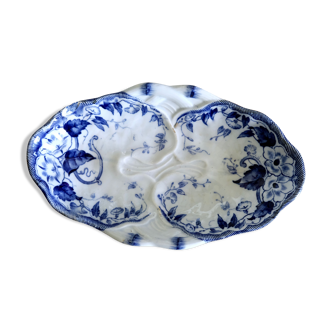 Ravier in porcelain, Ironstone, model Flora, Creil & Montereau XIXth