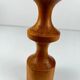 Turned wooden candlestick, pine, Midcentury Modern, 1970