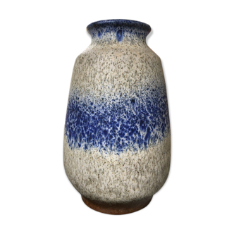 Speckled blue Scheurich vase