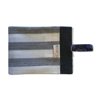 Black striped tea towel