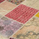 Hand-knotted oriental overdyed 203 cm x 292 cm multicolor patchwork carpet