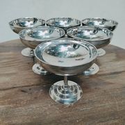 6 coupes à dessert sur pied en inox par Rémy letang