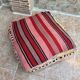 Handmade Berber Kilim pouf, floor cushion.