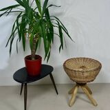 Rattan stool – Vintage 1970s