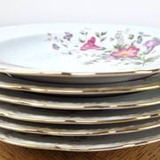 6 assiettes creuses mitterteich bavaria vintage