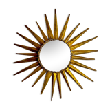 Miroir soleil, gilded metal with gold leaf, Italy, 1960