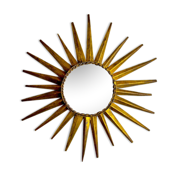 Miroir soleil, gilded metal with gold leaf, Italy, 1960