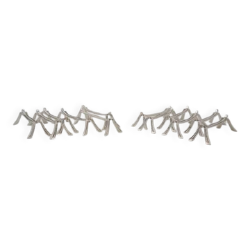 Christofle Printania model, Art Nouveau, 12 silver-plated knife rests.