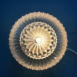 Round ceiling light in chiseled glass