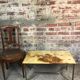 Coffee table in brass and onyx vintage 1960