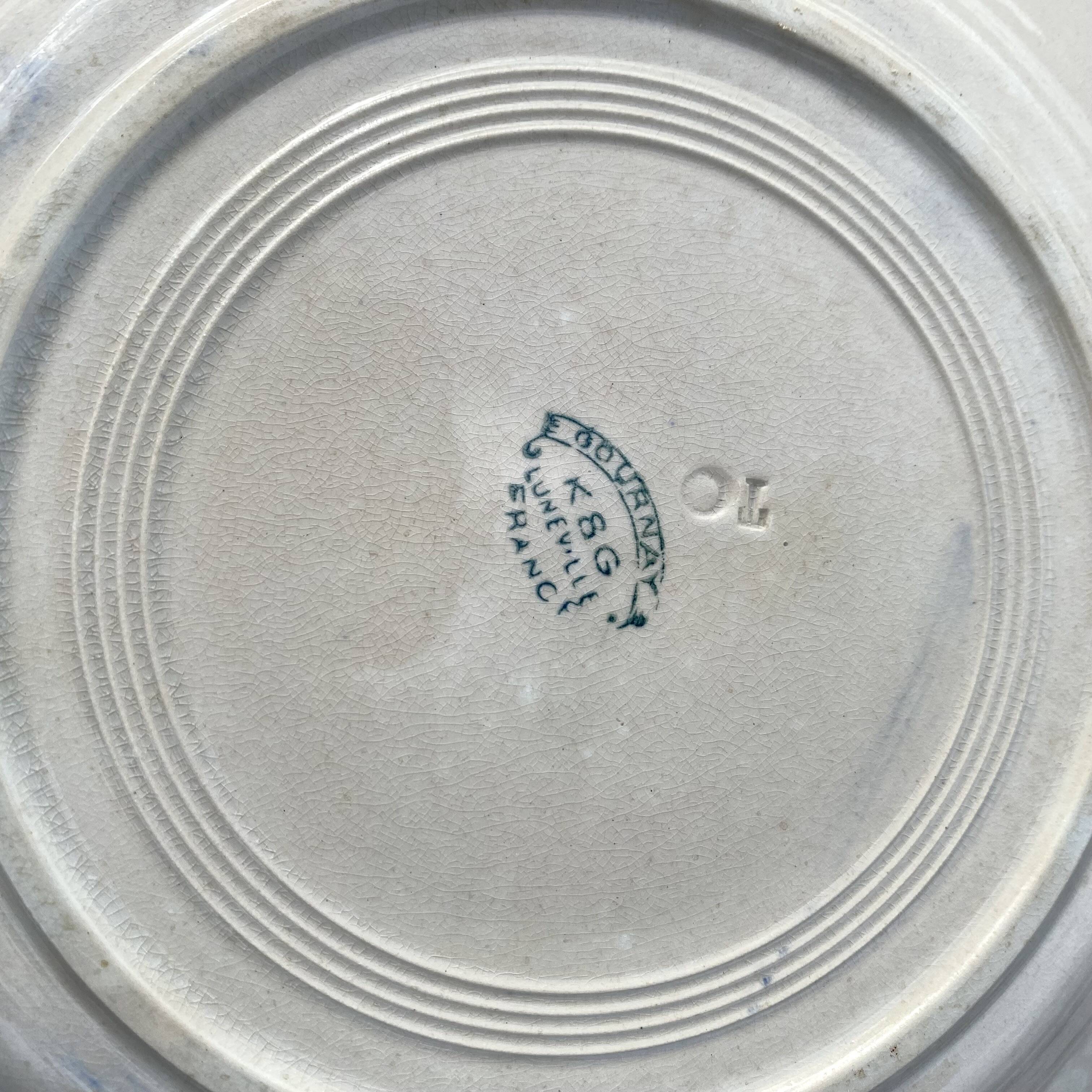 Lunéville blue flower dinner plates