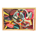 Original Swedish Oil on Canvas – “Abstract Composition” – Signed – Dated 1960 – Vintage & Framed – 44.5 × 31 cm (17.5" × 12.2")