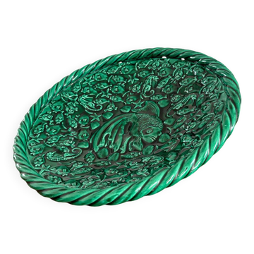 fruit bowl Vallauris 50s - vintage barbotine - exceptional piece fruit bowl fish motif ceramic 1950s vintage