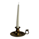 Antique gold hand candlestick with a handle fixed by 3 rivets H8 D13