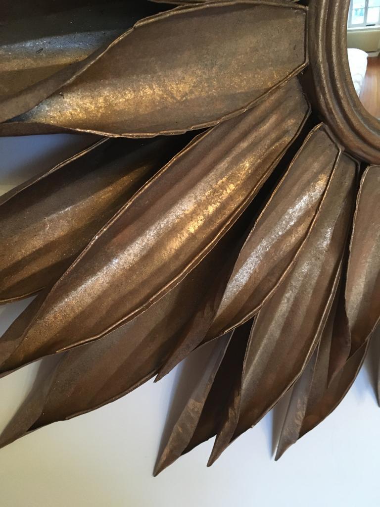 86cm metal sunflower mirror