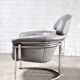 Fauteuil en cuir avec cadre tubulaire chromé, années 1980