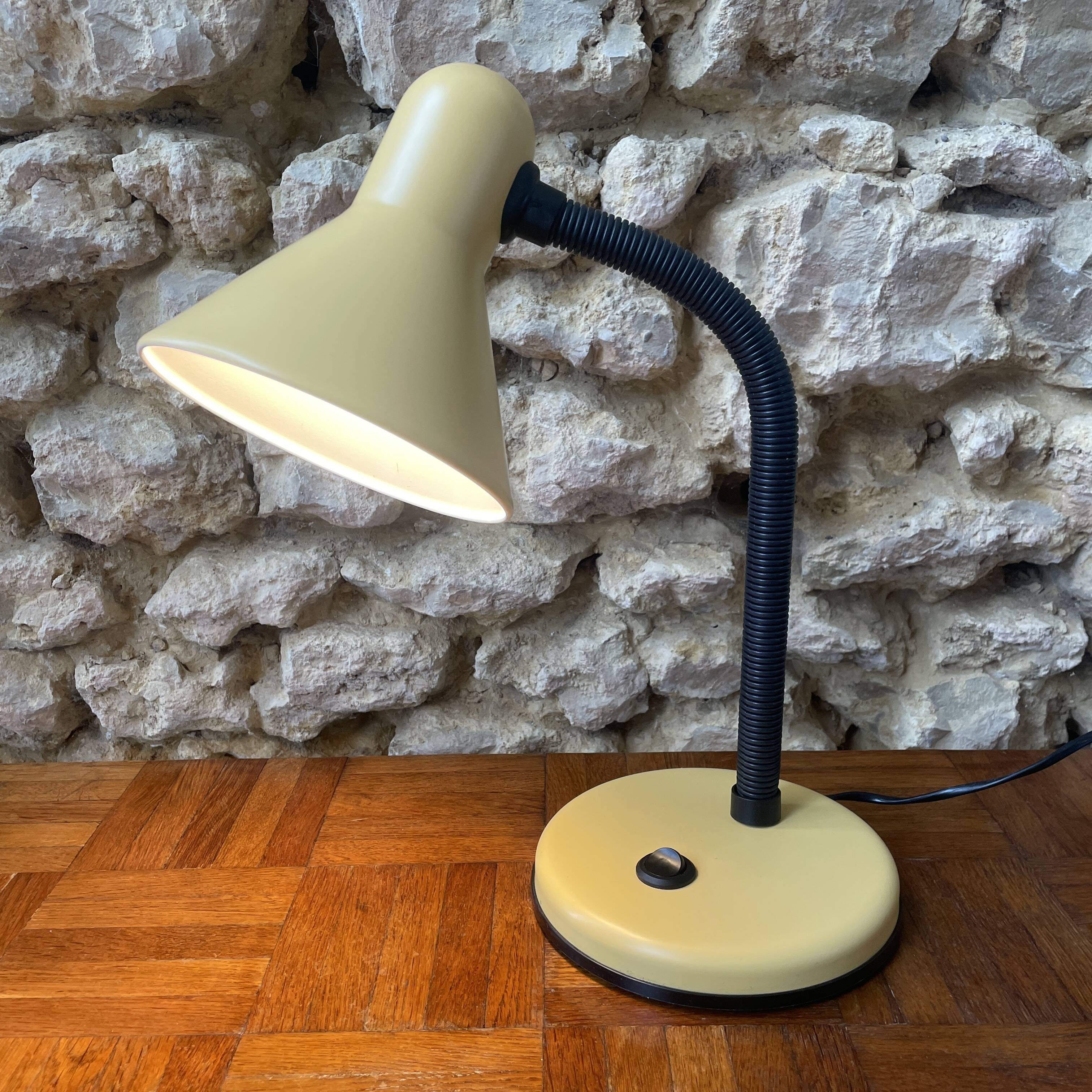 Lampe de bureau jaune - années 80