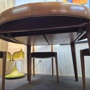 Table scandinave vintage double rallonge papillon