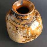 Glazed stoneware vase with signature, mid-20th century.