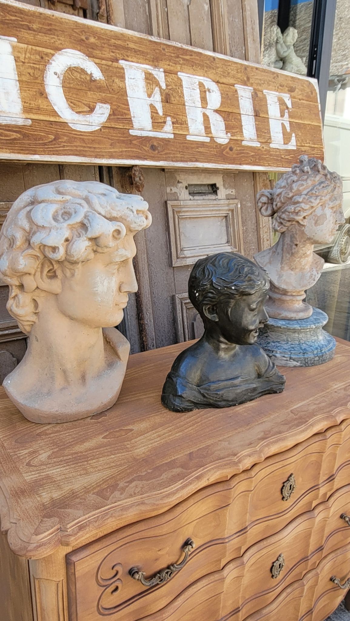 Louis xv style chest of drawers in pickled cherry
