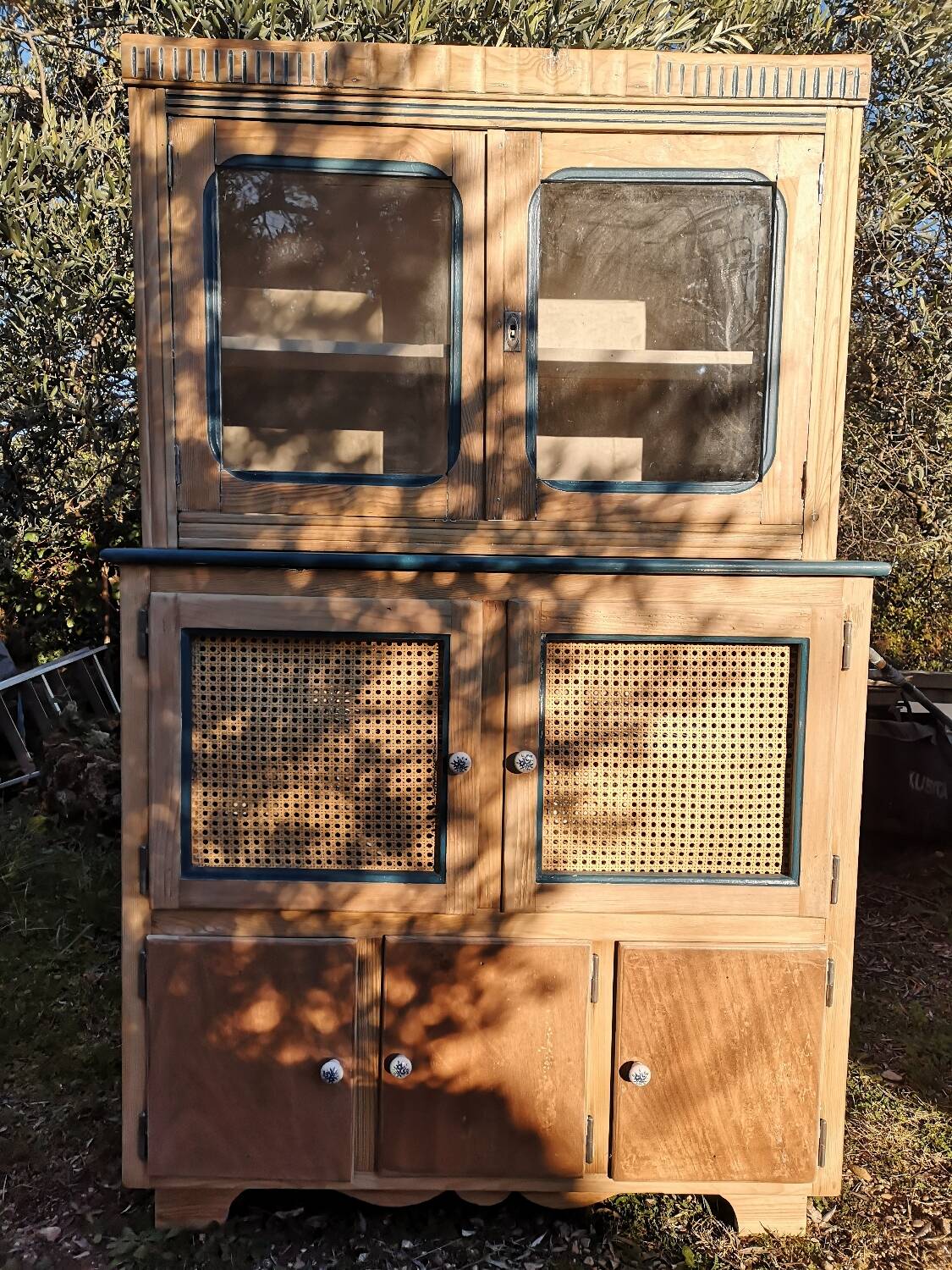 Two-piece wooden sideboard