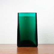 Minimalist mid-century glass block vase by Finncristall, Finland, 1960s.