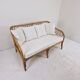 Mid-Century Italian Rattan & Bamboo Settee, ca. 1970