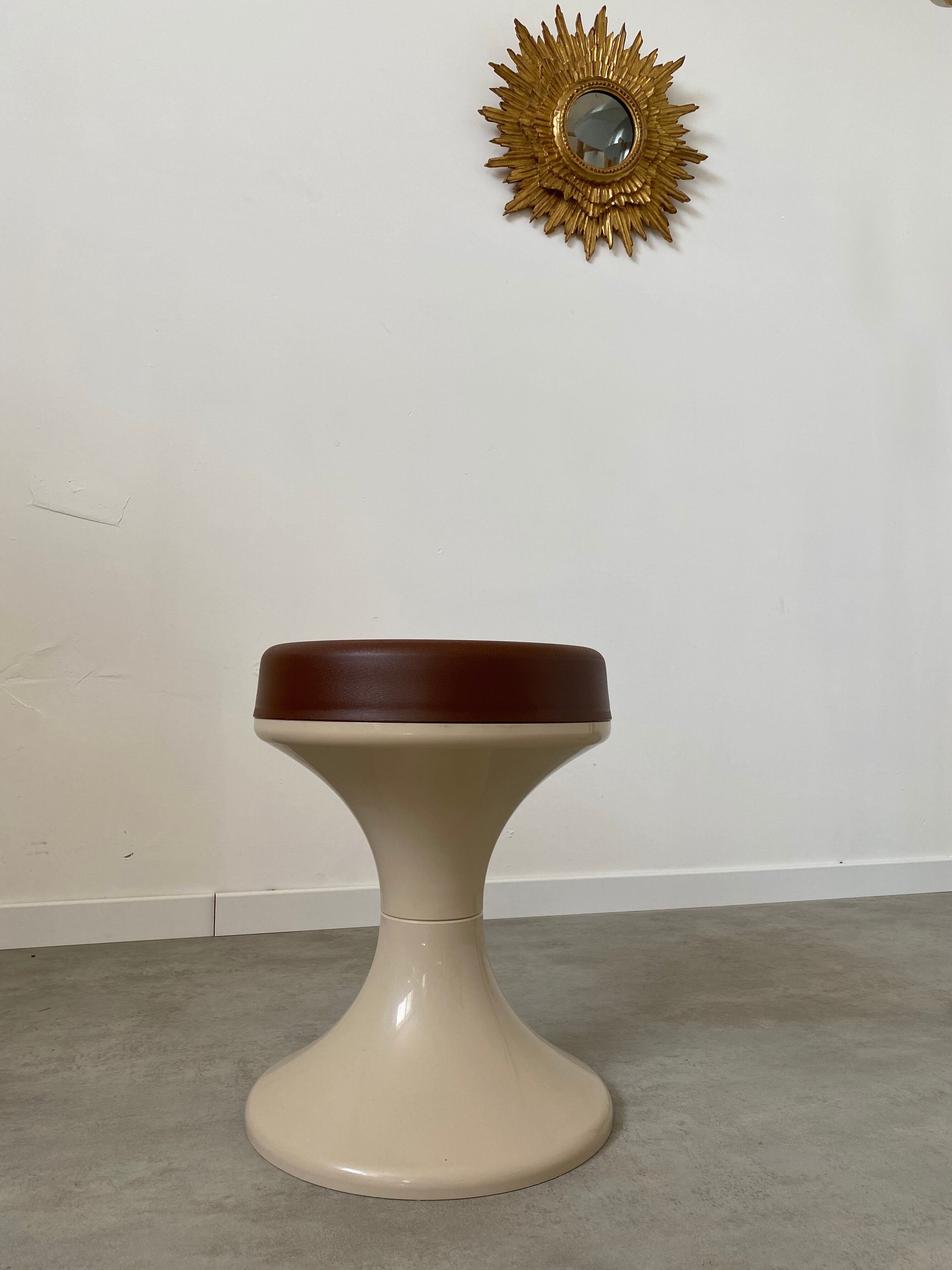 Old vintage plastic tulip stool 1970