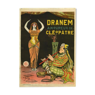 Affiche ancienne cinéma Dranem amoureux de Cléopatre