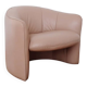 Pink leatherette armchair