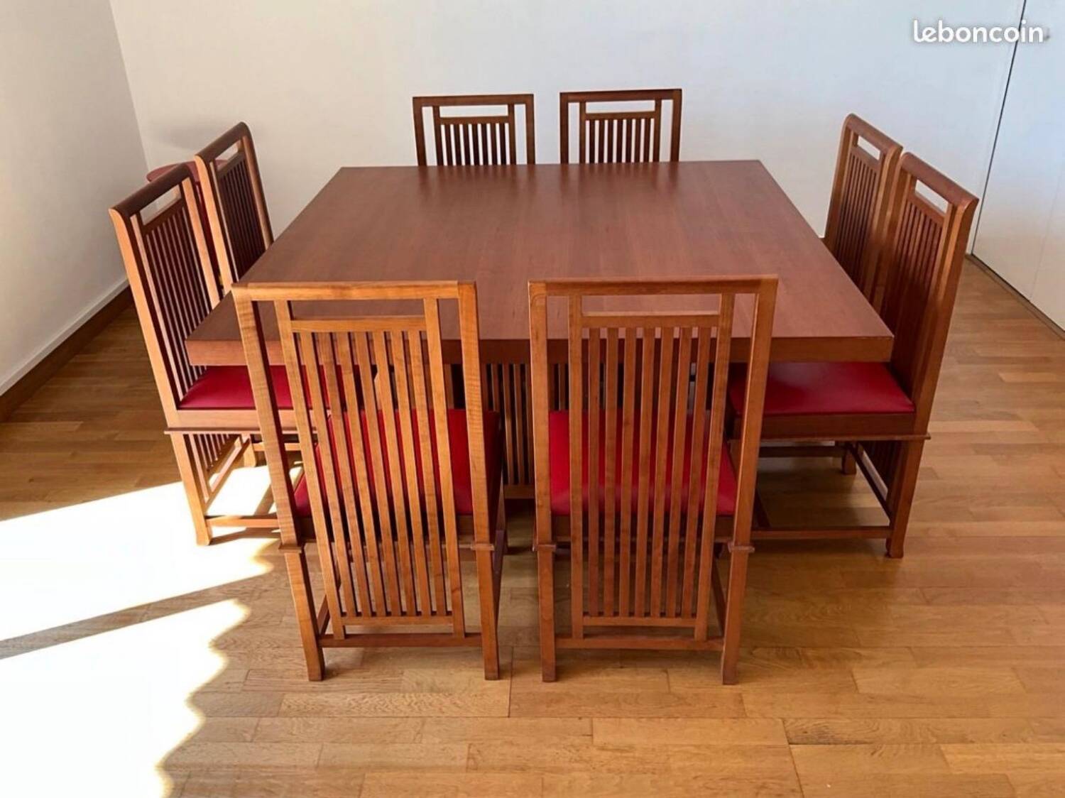 Table and chairs designed inspired by Frank Lloyd Wright.