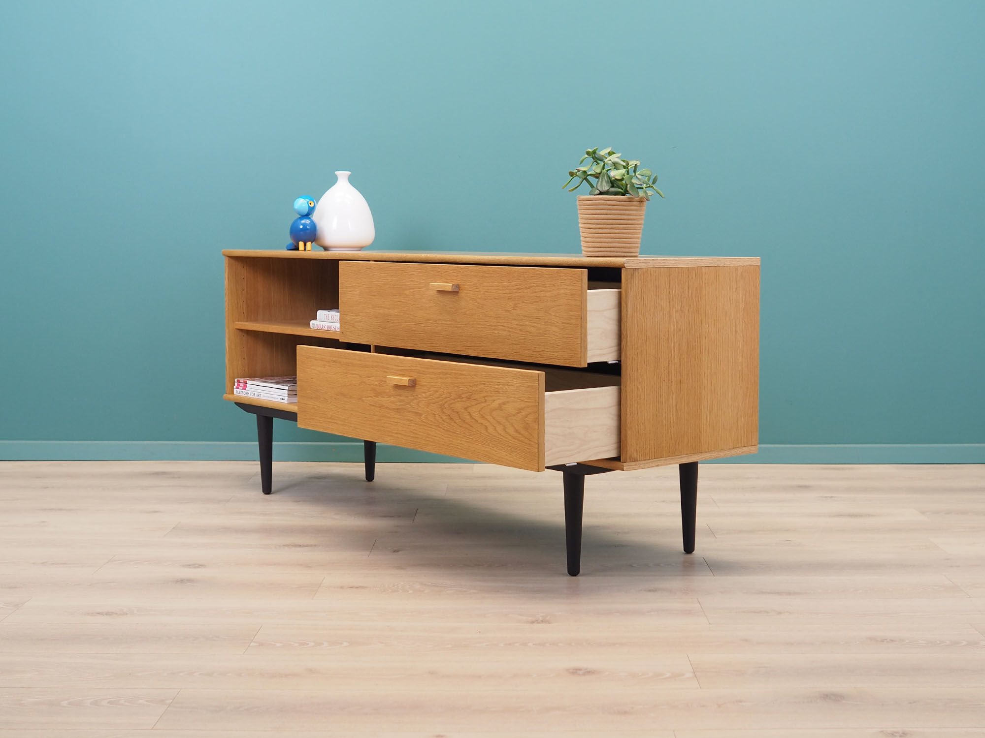 Sideboard in ash, Danish design, 70's, production: Denmark