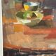 Large Original Swedish Oil on Canvas – “Still Life” by Ingvar Hällgren – Signed – Vintage & Framed – 89 × 42 cm (35" × 16.5")