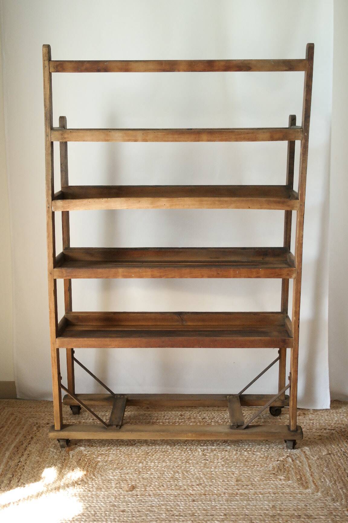 Vintage rolling shelf craft furniture