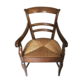Straw rustic armchair