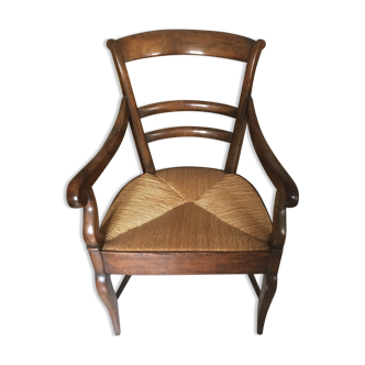 Straw rustic armchair