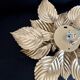 Golden flower wall lamp