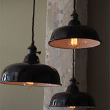 Daybat enamelled black industrial lamp