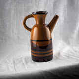 Water pitcher, vibe sixties black and ochre - anonymous - 50s / 60s