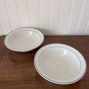 Set of 2 fine porcelain salad bowls from Italy.