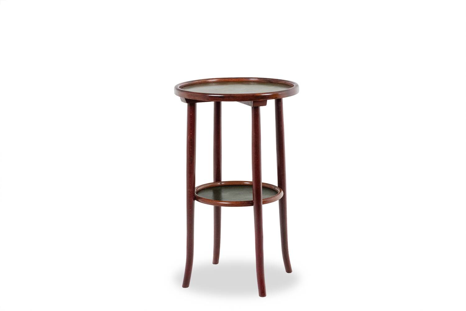 Thonet. Pair of side tables with 2 tops in stained beech. 1900s.