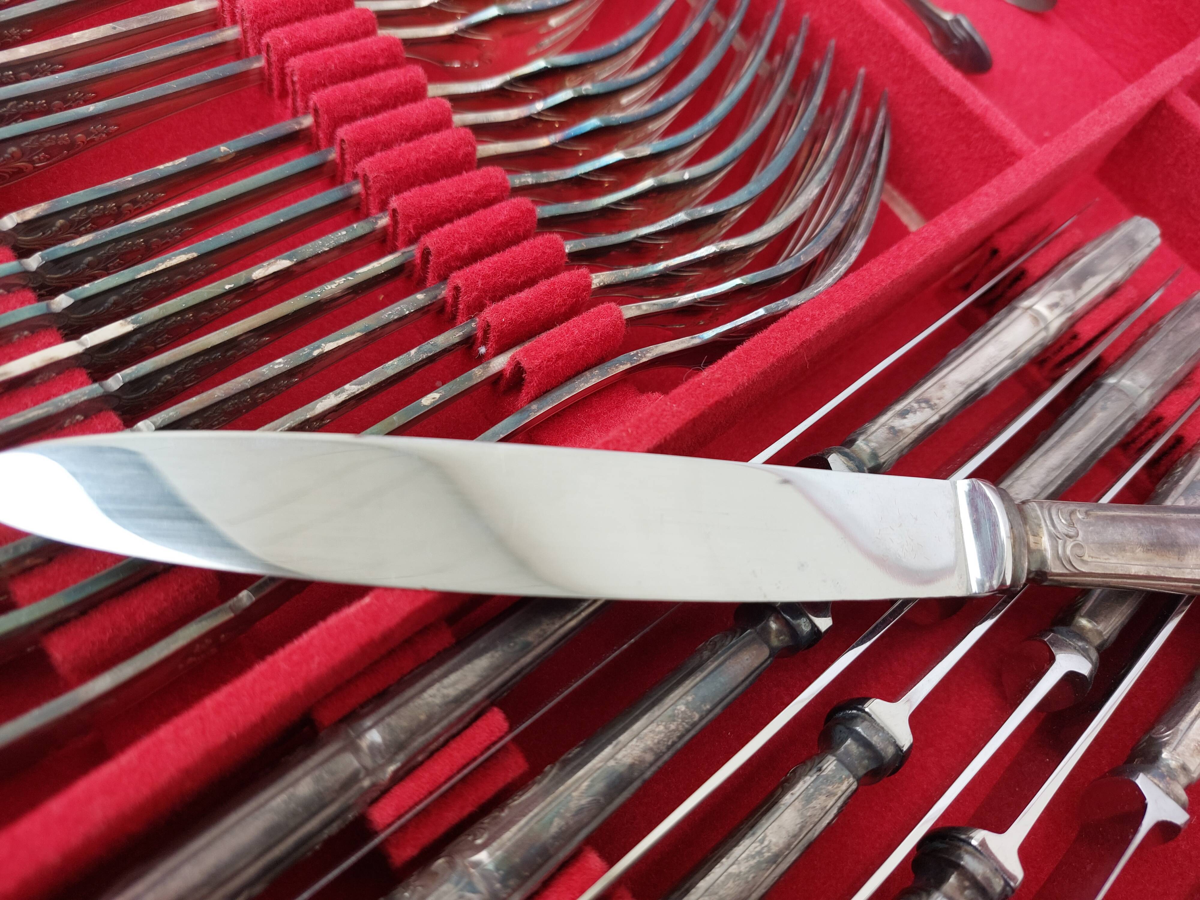 Housewife 130 pieces in silver metal goldsmith Platil