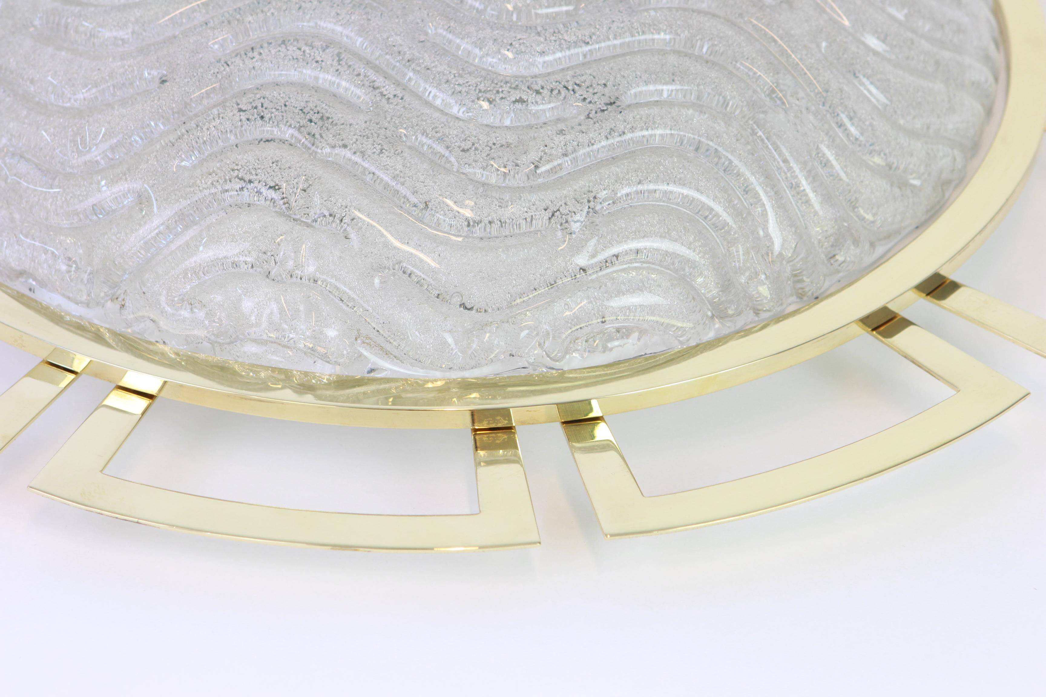 Grand Sputnik ceiling light in brass, Stilnovo style, 1970s.