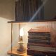 Mini ceramic lamp, braided fabric cable