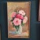 Vintage oil painting of flowers signed Jaobert