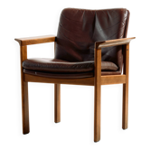 Fauteuil en chêne par Laszlo Mazák pour Wiesner-Hager