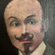 Portrait of a dandy with a moustache from the early 20th century.